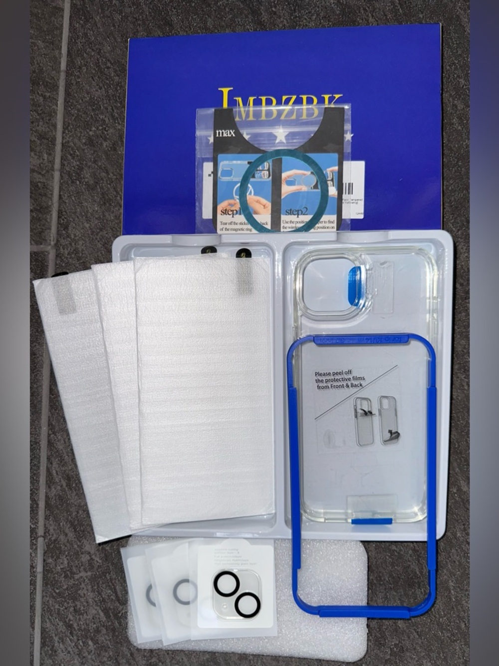 🆕 IMBZBK Clear iPhone Case + Tempered Glass Pack